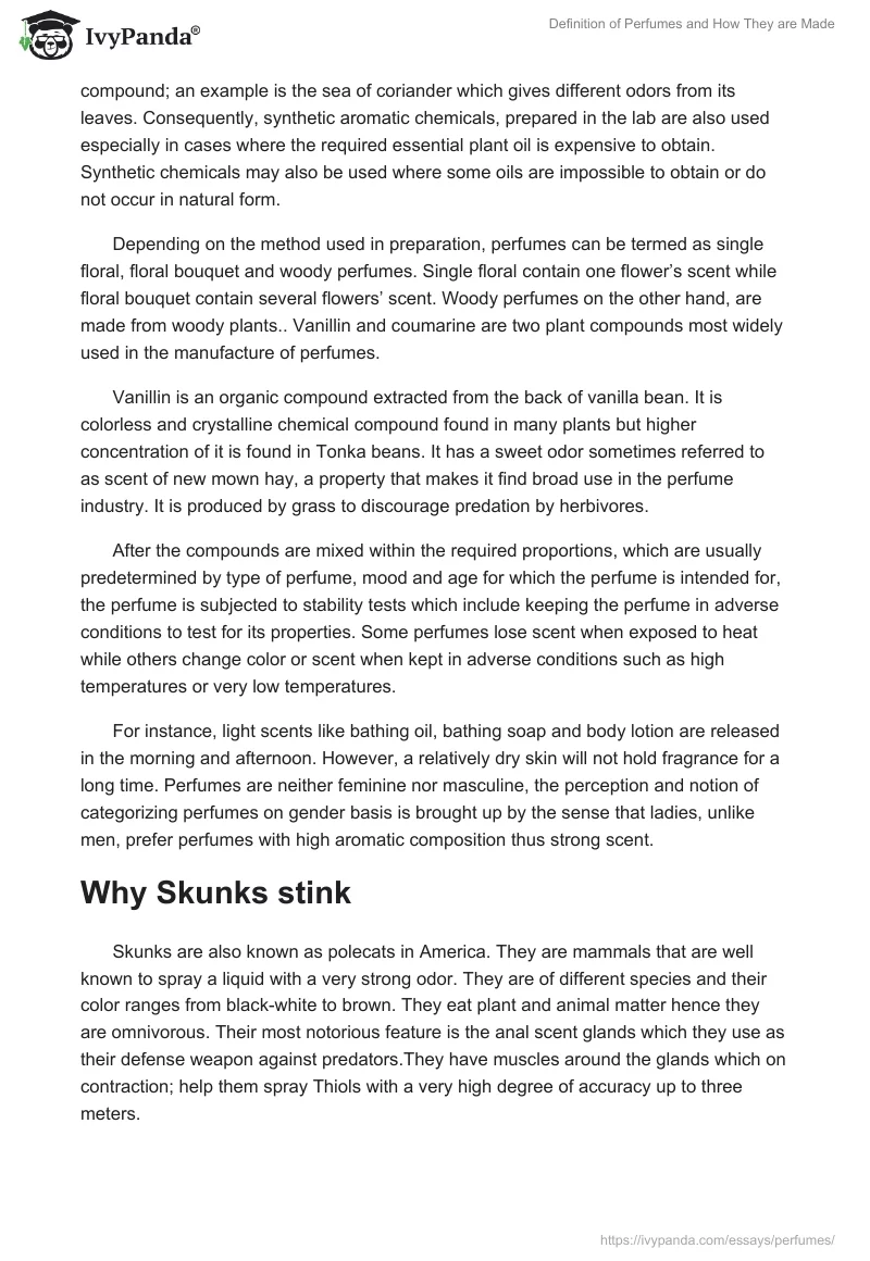 Definition of Perfumes and How They are Made. Page 2