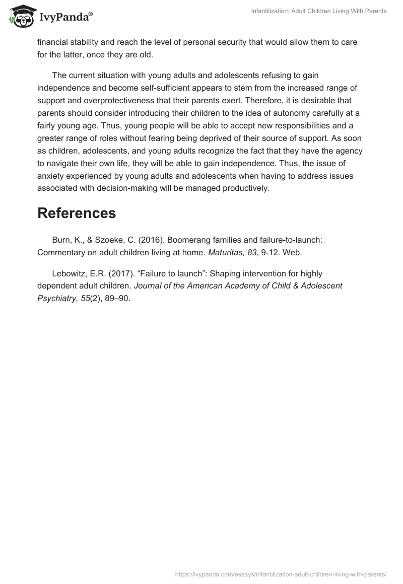 Infantilization: Adult Children Living With Parents. Page 2