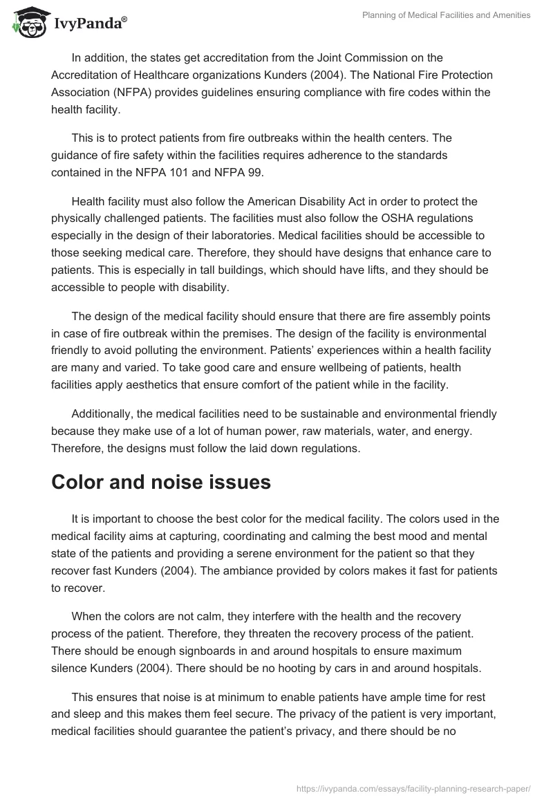 Planning of Medical Facilities and Amenities. Page 2
