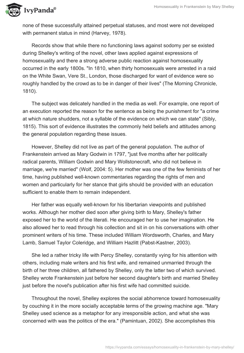 Homosexuality in Frankenstein by Mary Shelley. Page 2